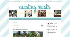 Desktop Screenshot of creatingkrista.com
