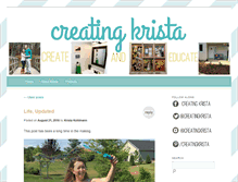 Tablet Screenshot of creatingkrista.com